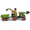 Детский трактор на педалях Falk 1010W CLAAS AXOS с прицепом и ковшами зеленый
